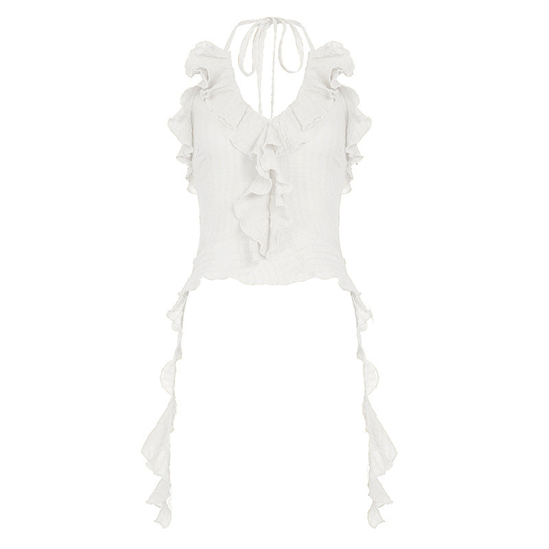 Summer Beach Vacation Style Backless Sexy Short Sling