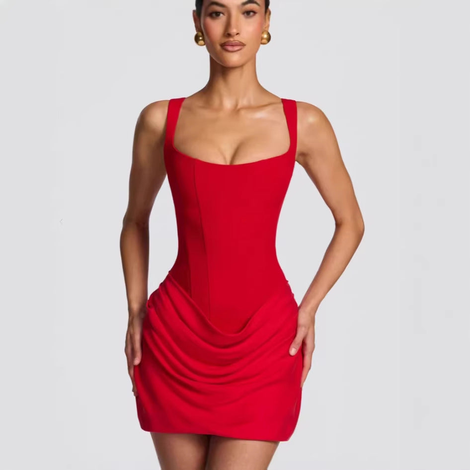 Sleeveless Bodycon Tie Waist Dress