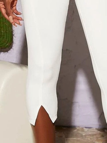 Women's Fashion High-Waist Tight Split Flare Pants