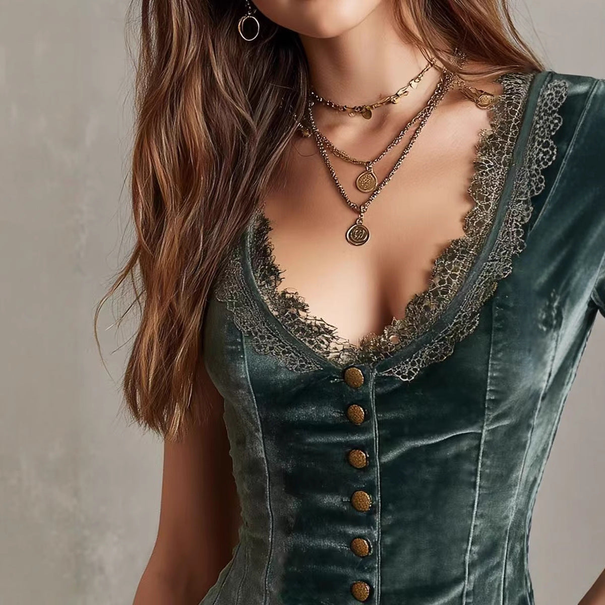 Spliced Lace Slim-Fit Tank Top With A Spicy Chic Vibe