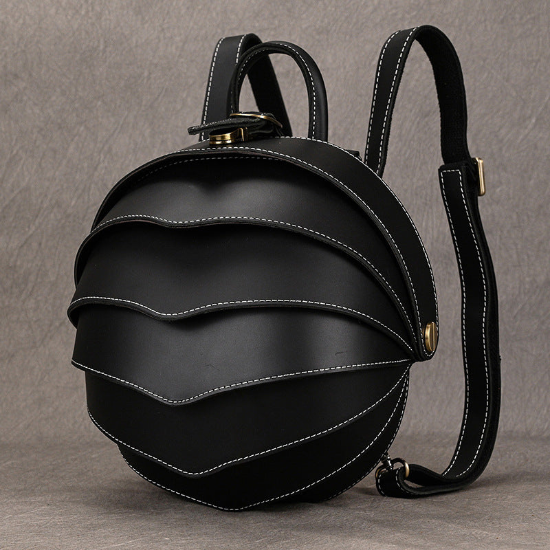 Vintage Genuine Leather Beetle Backpack for Men and Women