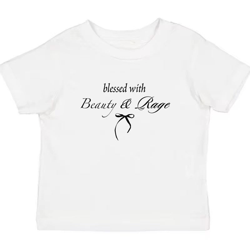 Sexy Navel T-shirt Letter Print Casual All-matching Tops