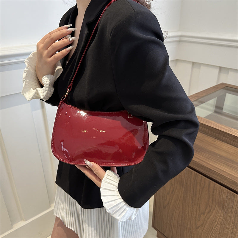 Burgundy women handbag