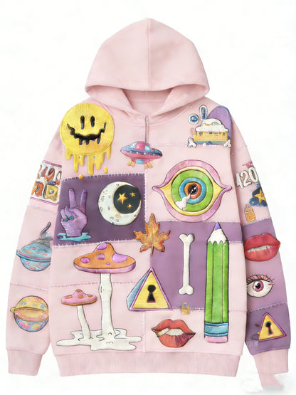 Fashion Casual Printed Polyester Sweater