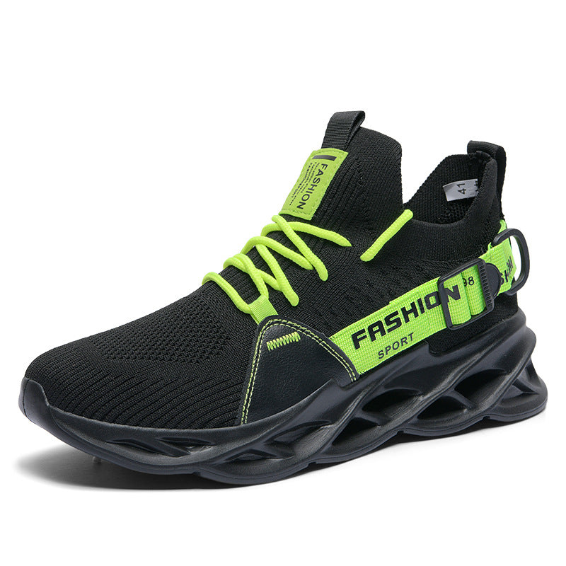 Foreign Trade Net Celebrity Blade Shoes Cross-Border Autumn Sports Casual Shoes Personality Port Fashion Shoes Men's Fitness Mesh Running Shoes