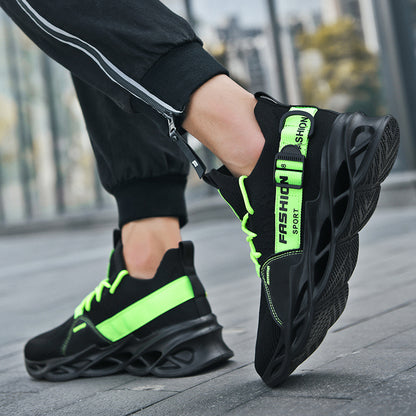 Foreign Trade Net Celebrity Blade Shoes Cross-Border Autumn Sports Casual Shoes Personality Port Fashion Shoes Men's Fitness Mesh Running Shoes