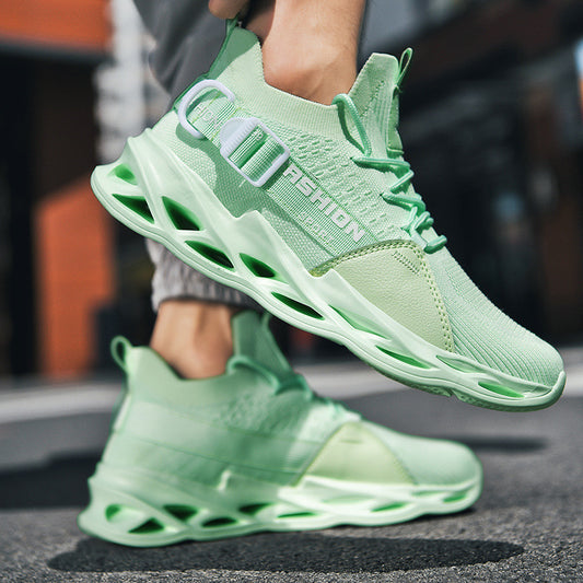 Foreign Trade Net Celebrity Blade Shoes Cross-Border Autumn Sports Casual Shoes Personality Port Fashion Shoes Men's Fitness Mesh Running Shoes