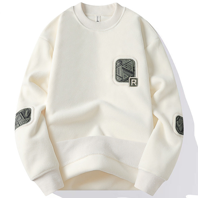 Warm Leisure Pullover Autumn And Winter New Double-sided Polar Fleece Sweater Men