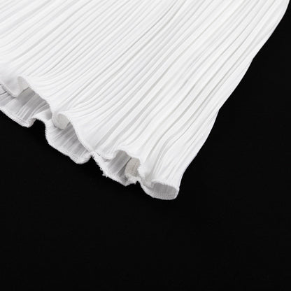 Pleated High Waist Wide Leg Pants Suit Women