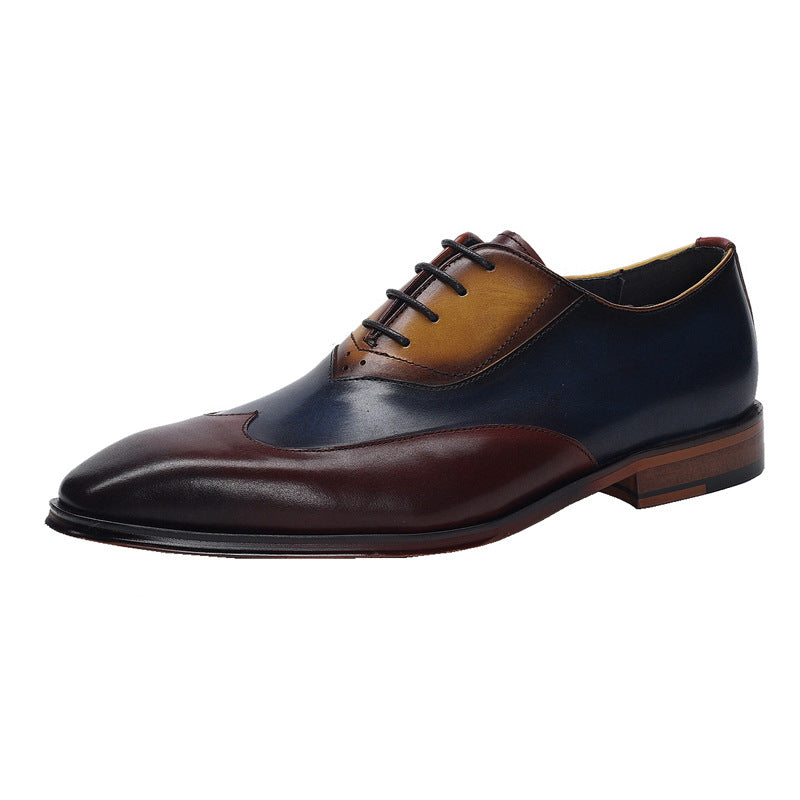 Men's retro color matching shoes