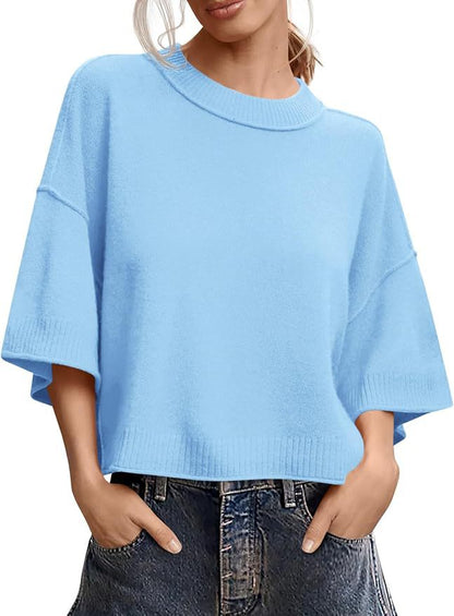 Women's Casual Crew-Neck Lightweight Top
