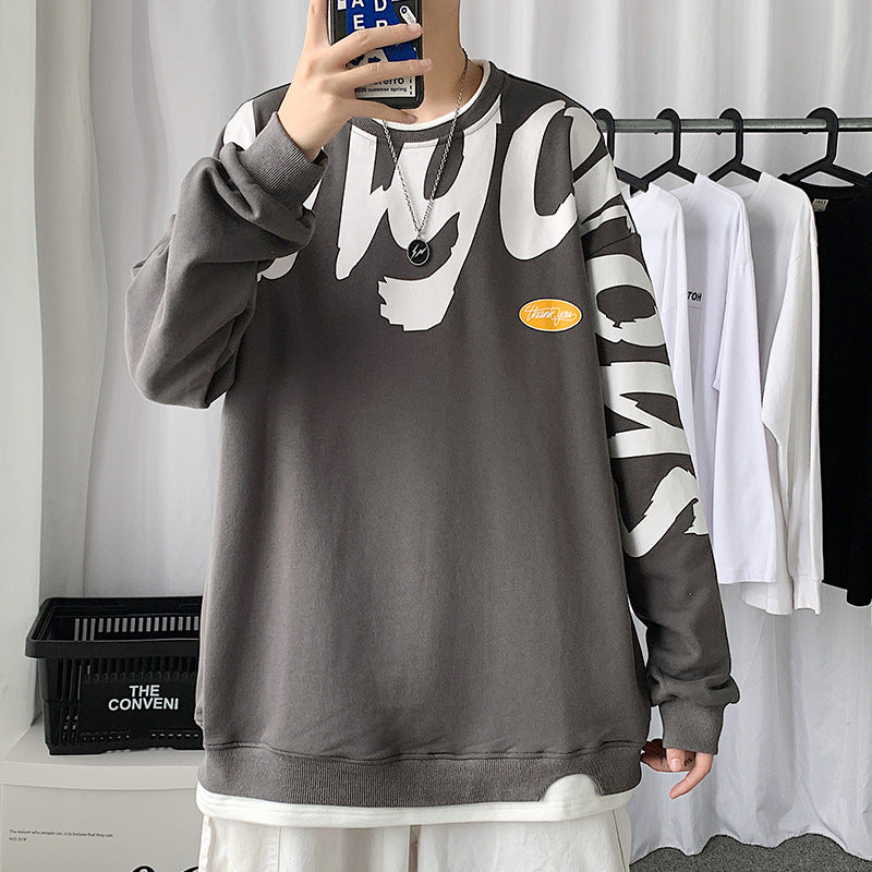 New Hoodie Men's Round Neck Pullover