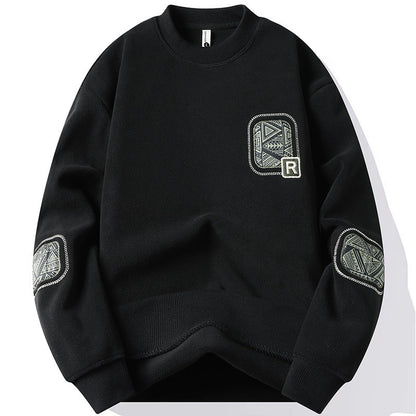 Warm Leisure Pullover Autumn And Winter New Double-sided Polar Fleece Sweater Men