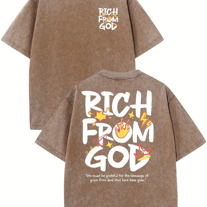 High-quality Cotton Printed T-shirt In A Retro Style