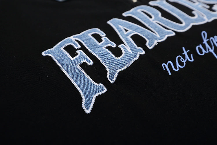 Men's Letter Patch Short-sleeved T-shirt