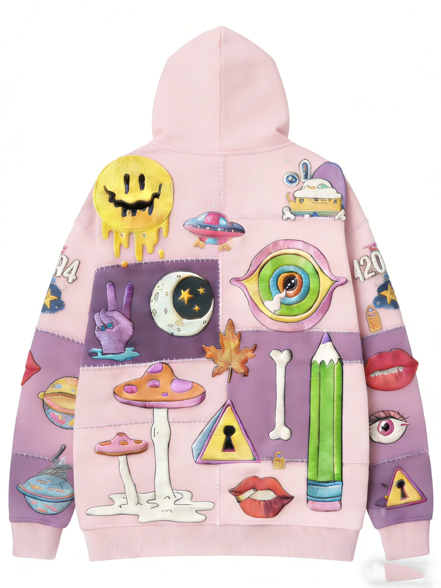 Fashion Casual Printed Polyester Sweater