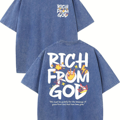 High-quality Cotton Printed T-shirt In A Retro Style