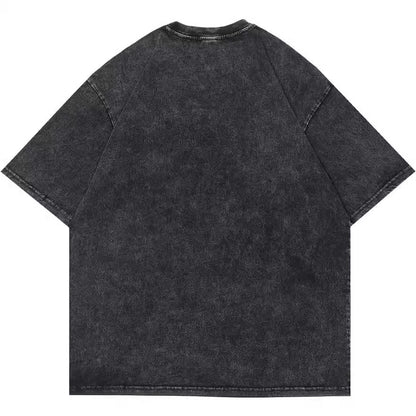 Retro Cotton-padded Clothes T-shirt Street Hip Hop Casual Short Sleeve Men Clothing Top