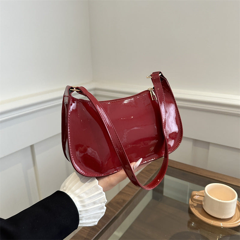 Burgundy women handbag