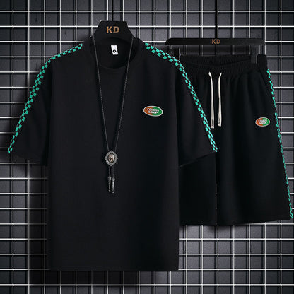 Men's New Summer Sports Waffle Casual Suit