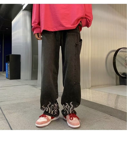 Loose Casual High Street Wide Leg Daddy Pants