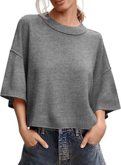 Women's Casual Crew-Neck Lightweight Top