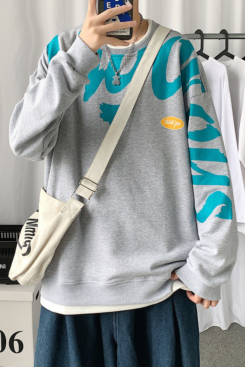 New Hoodie Men's Round Neck Pullover