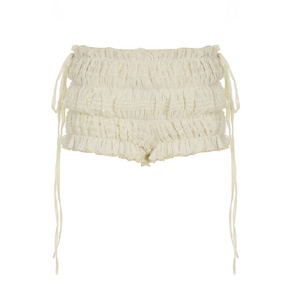 Irregular Bud-waisted Shorts Hot Pants For Hot Girls Sexy Lacing