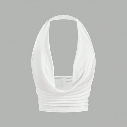 Season Vacation Style Sexy Halter Vest