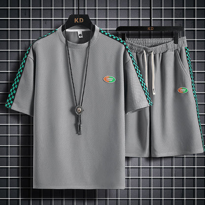 Men's New Summer Sports Waffle Casual Suit