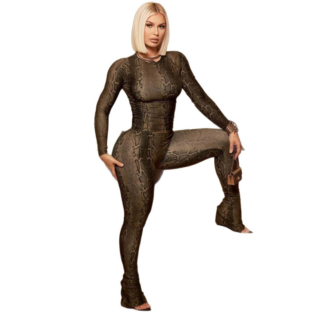 Sporty And Sizzling Long-sleeve Top And Pants Set
