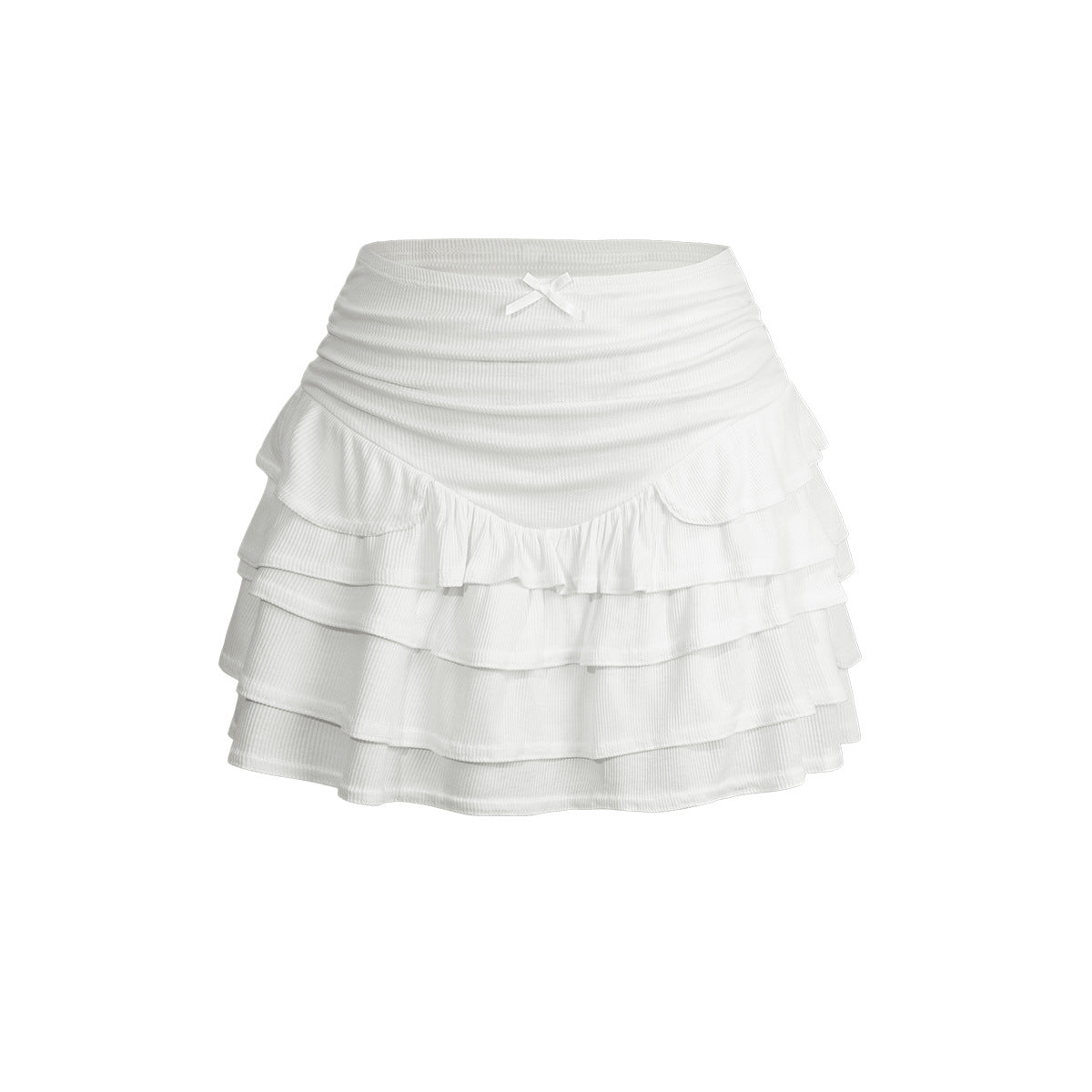 Bohemian Vacation Style Ruffled High Waist Skirt Skirt