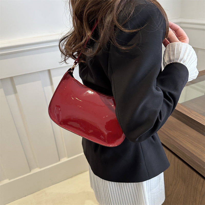 Burgundy women handbag