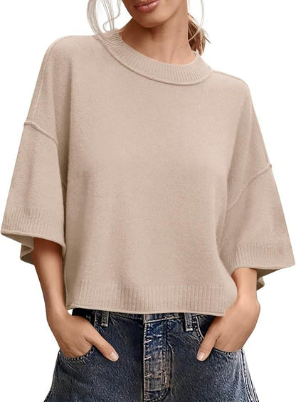 Women's Casual Crew-Neck Lightweight Top