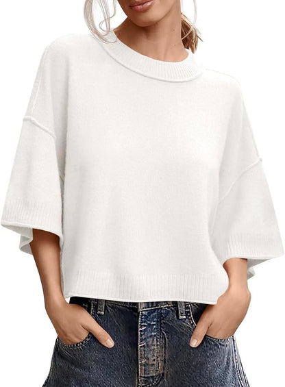 Women's Casual Crew-Neck Lightweight Top