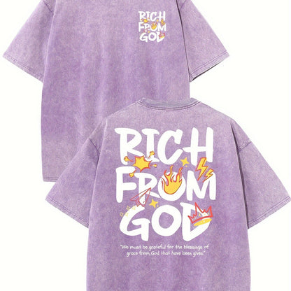 High-quality Cotton Printed T-shirt In A Retro Style