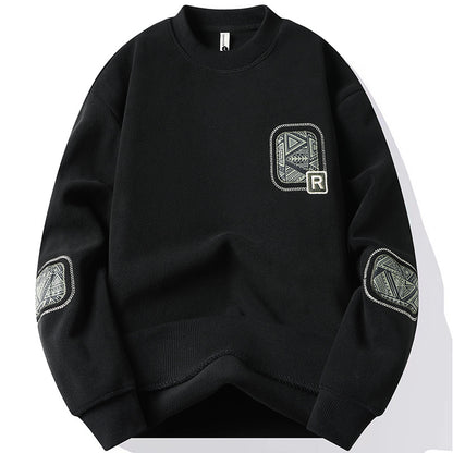Warm Leisure Pullover Autumn And Winter New Double-sided Polar Fleece Sweater Men