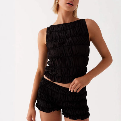 Women's Clothing Vacation Seaside Sleeveless Midriff-baring Suit