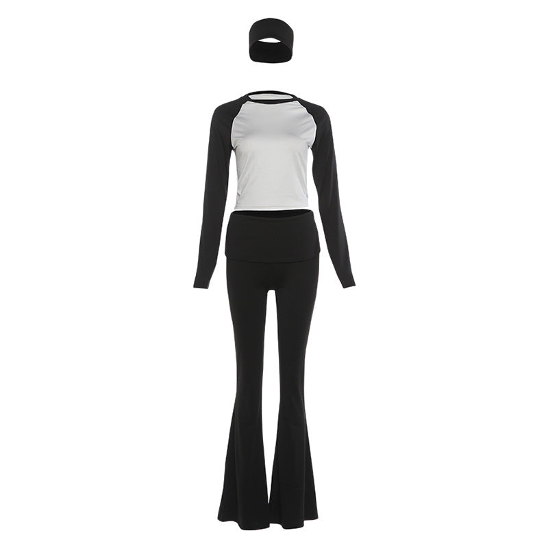 Fashionable Long-Sleeve Top And Pants Set For Christmas
