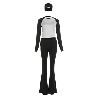 Fashionable Long-Sleeve Top And Pants Set For Christmas