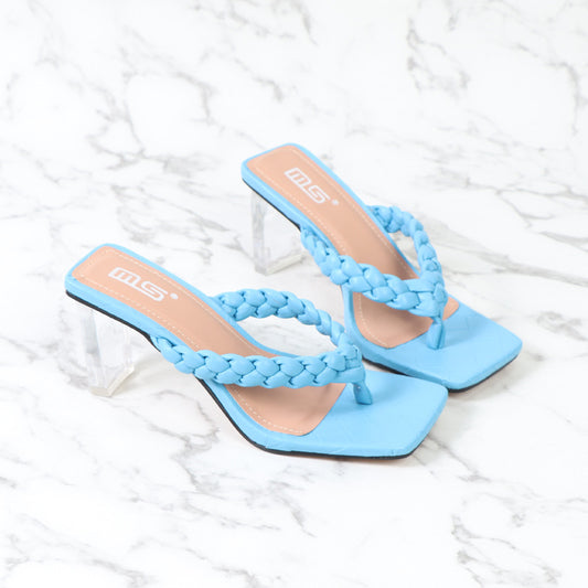 Summer New Style European And American Crystal Heel Comfortable Flip Flops