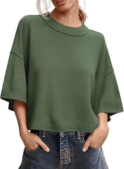 Women's Casual Crew-Neck Lightweight Top