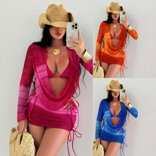 European And American Bikini Four-piece Set