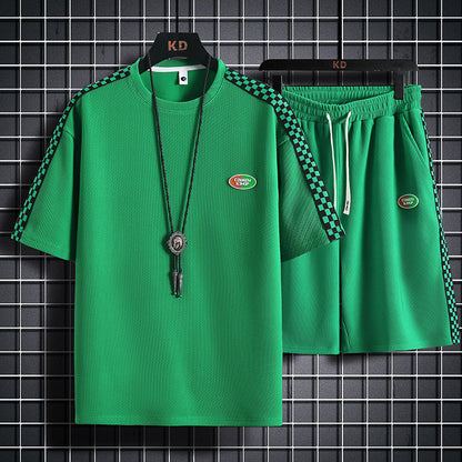 Men's New Summer Sports Waffle Casual Suit
