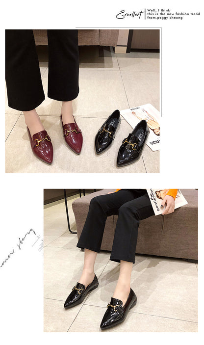 Net Red Pointed Small Leather Shoes Women Spring And Summer Spring
